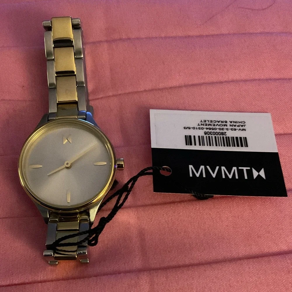 MVMT Two-Tone Gold and Silver Bracelet Band Women’s Watch.